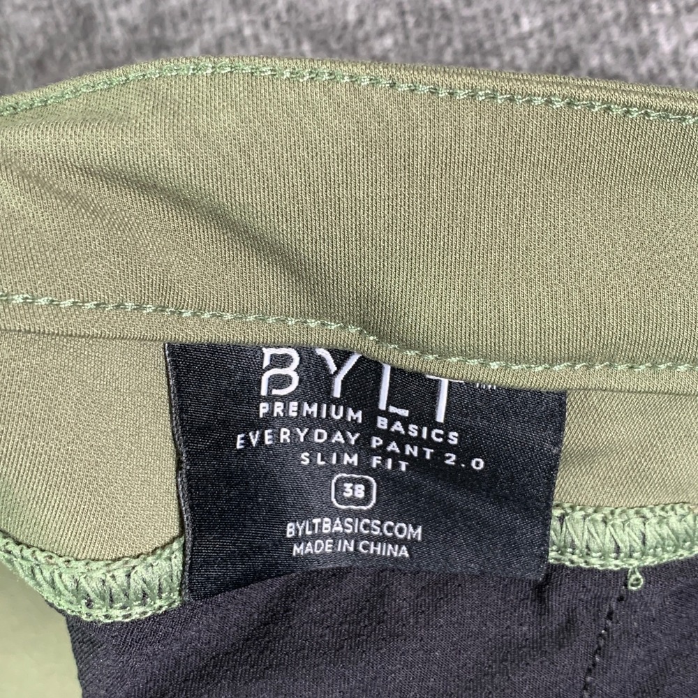BYLT Everday Pant 2.0 Mens 38x30 Green Performance Stretch Athleisure - Picture 2 of 9